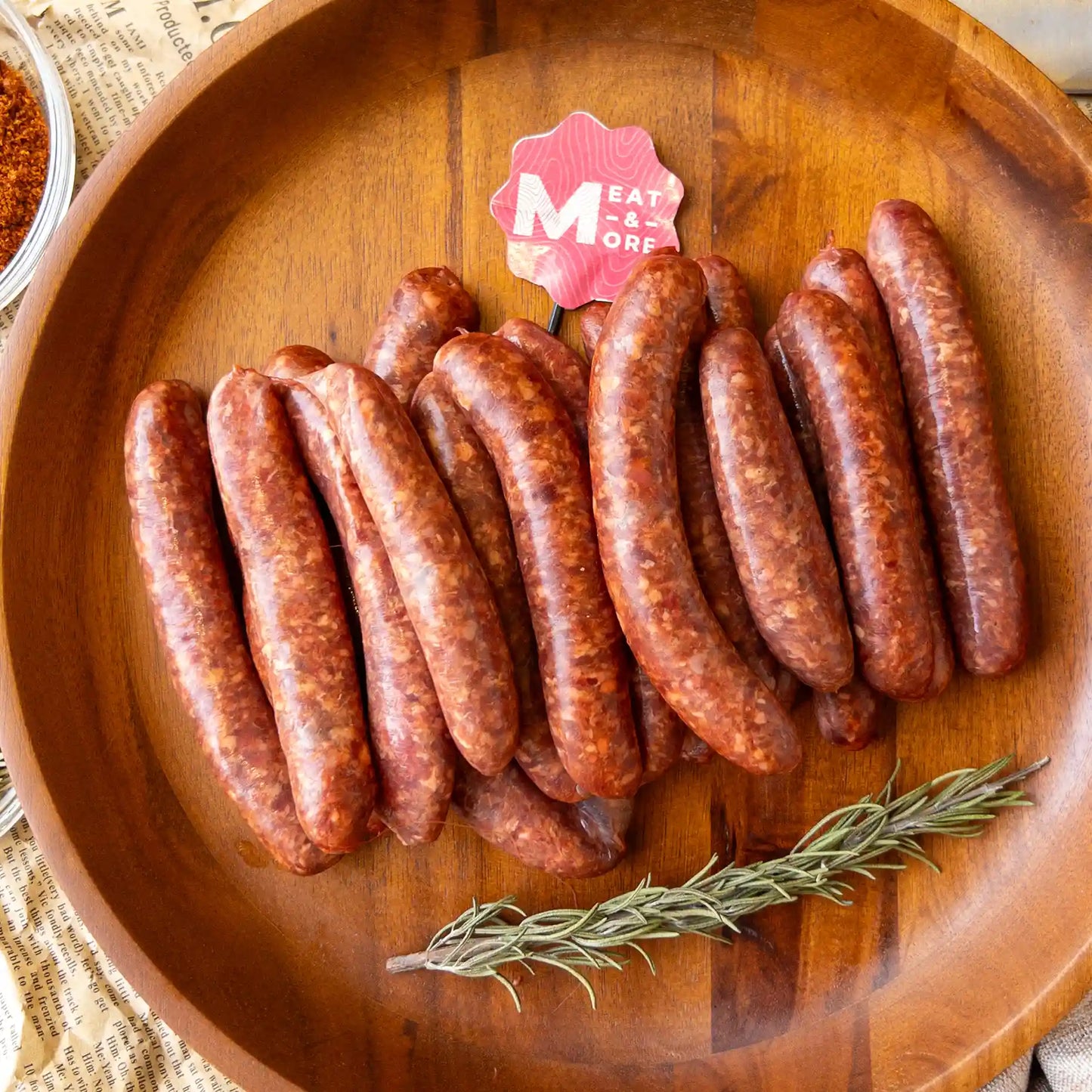 سجق المصري العريق - شراء لحوم طازجة في الرياض - أفضل ملحمة في الدمام - توصيل اللحوم الطازجة في الخبر - طلب لحوم عجل طازجة في الظهران - Meat and More-Egyptian beef sausage (sujuk) – fresh, ready to cook-Sujuk sautéed with peppers and onions-Grilled Egyptian sausage in baladi bread