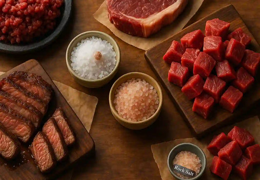  - اختيار الملح المناسب يصنع فرقًا في التتبيل وطبقة التحمير.الملح البحري والصخري للحوم - ميت آند مور