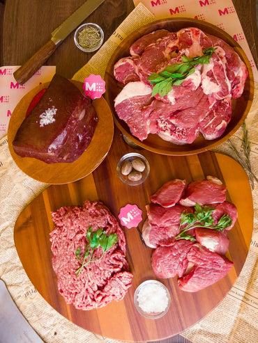 بوكس حاشي ثلاجة - شراء لحوم طازجة في الرياض - أفضل ملحمة في الدمام - توصيل اللحوم الطازجة في الخبر - طلب لحوم عجل طازجة في الظهران - Meat and More-• Minced Hashee camel – kofta/burgers-Camel liver – sauté ready