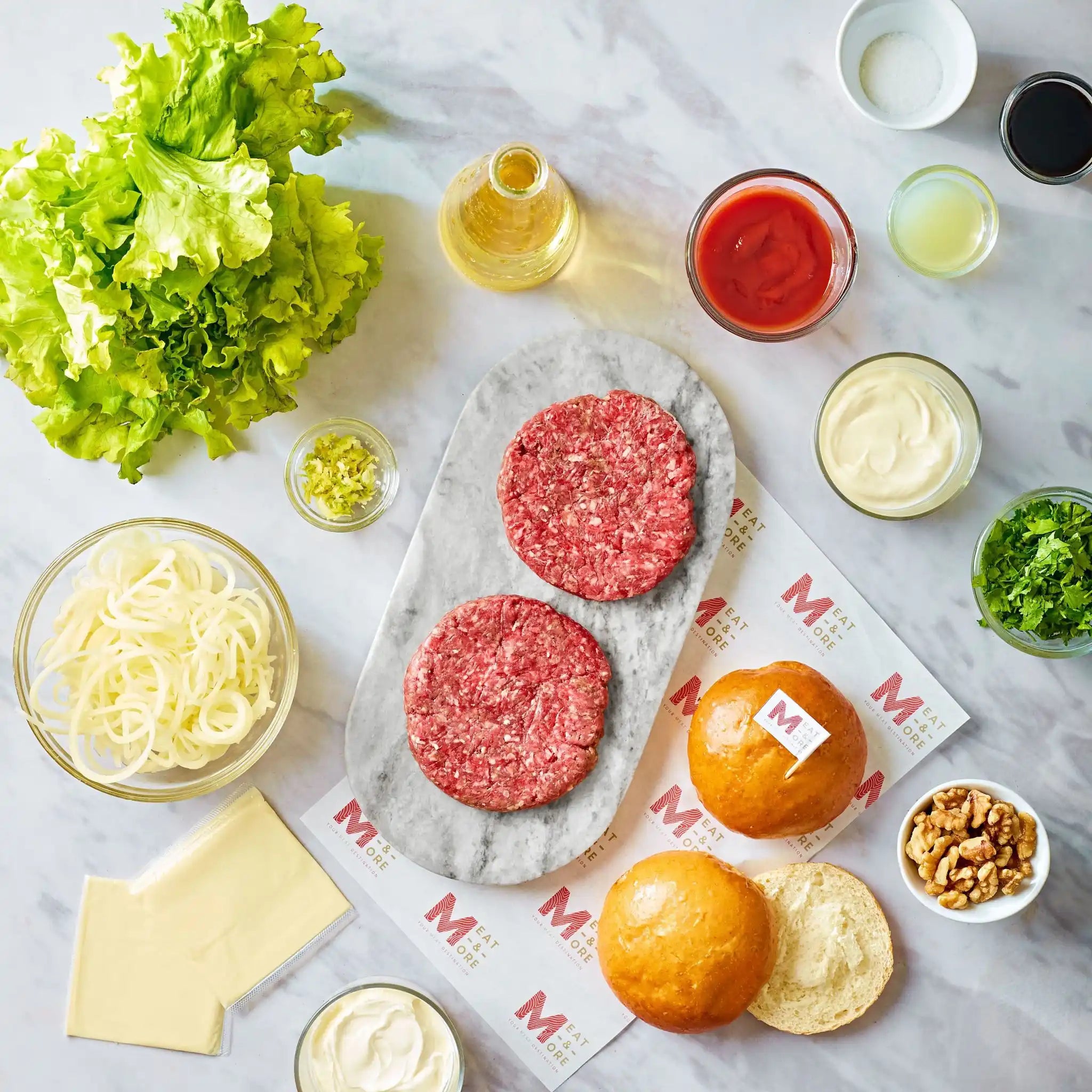 جوسي برغر بقري - شراء لحوم طازجة في الرياض - أفضل ملحمة في الدمام - توصيل اللحوم الطازجة في الخبر - طلب لحوم عجل طازجة في الظهران - Meat and More